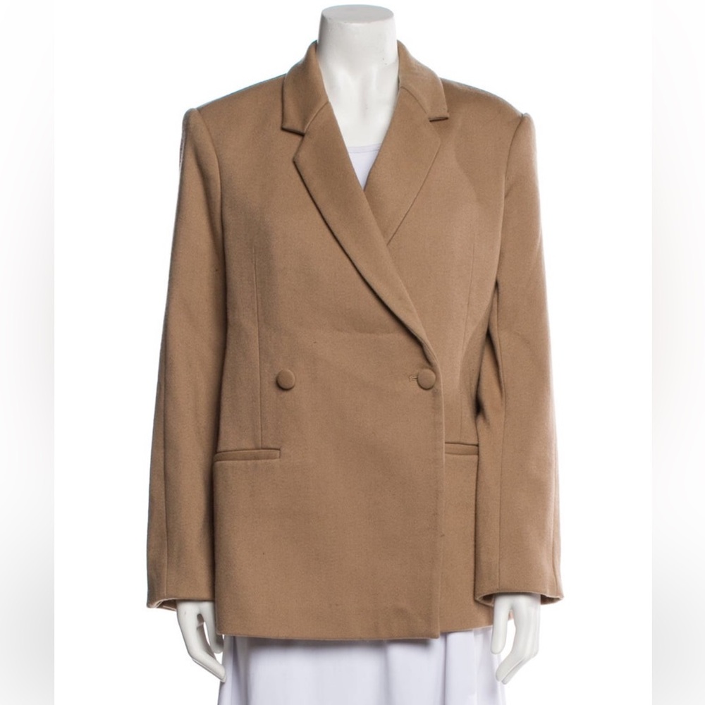 Anine Bing Kaia Camel Double-Breasted Blazer